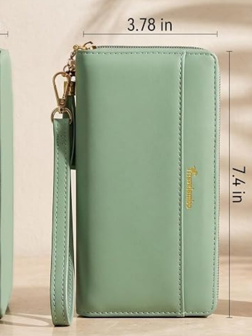Travelambo Wristlet Wallet Women RFID Bifold Large Capacity Clutch Purse